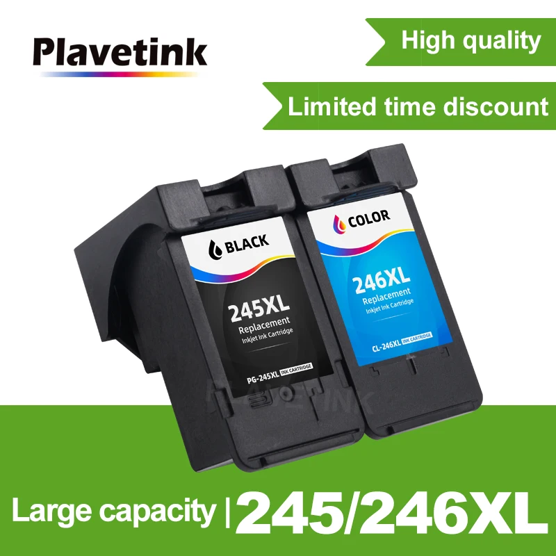 

Plavetink PG-245XL PG245XL PG245 CL246 Ink Cartridges for Canon PG 245 PG-245 CL 246 for Pixma iP2820 MX492 MG2924 MX492 MG2520