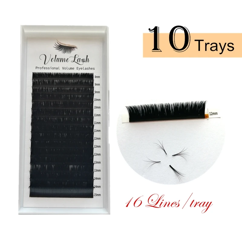 Easy Fans Eyelashes Mixed Length Auto Bloom Eyelash Extensions 3D/4D/5D/6D/7D Mink Lashes Makeup Individual Russian Volume Lash