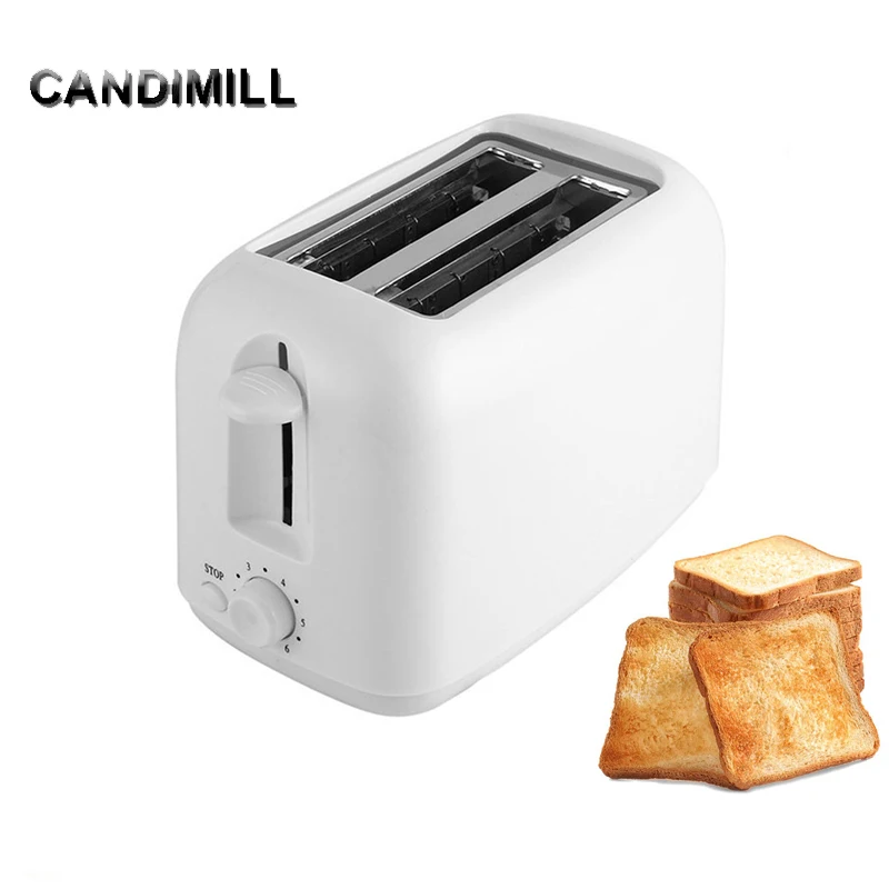 CANDIMILL Electric Toaster Household Automatic Breakfast Bread Baking Machine Toast Sandwich Grill Oven 2 Slices Slots