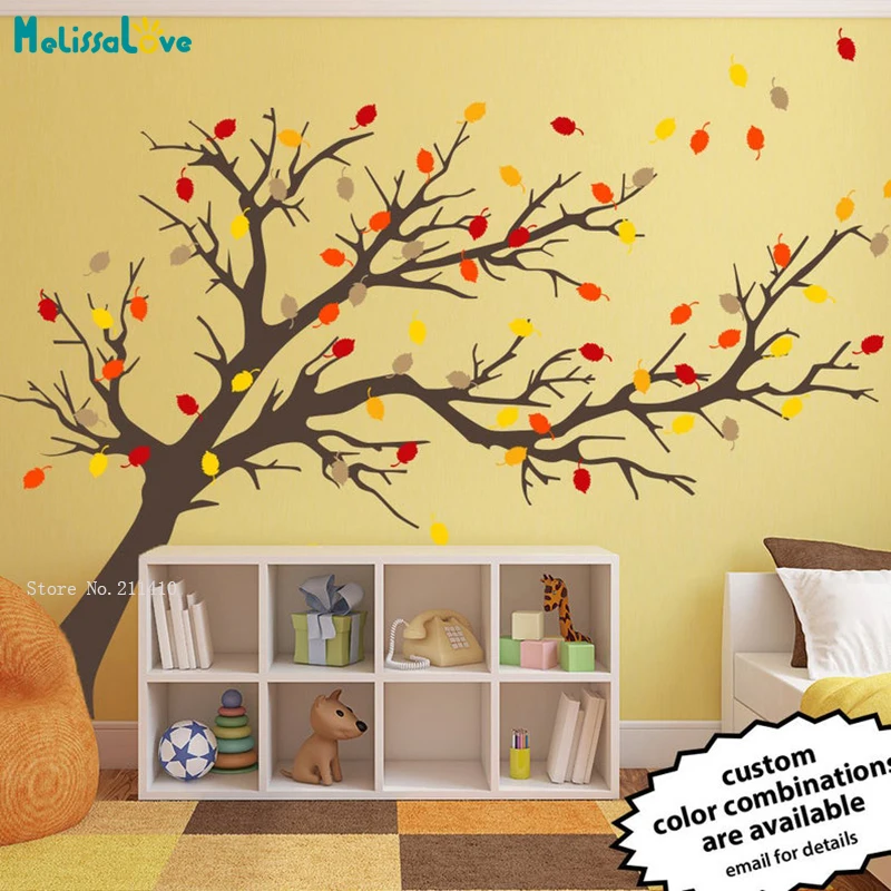 Fall Tree Wall Decal Custom colors Available Upon Request Home Deciration New Design Art Sticker Removable YT5380