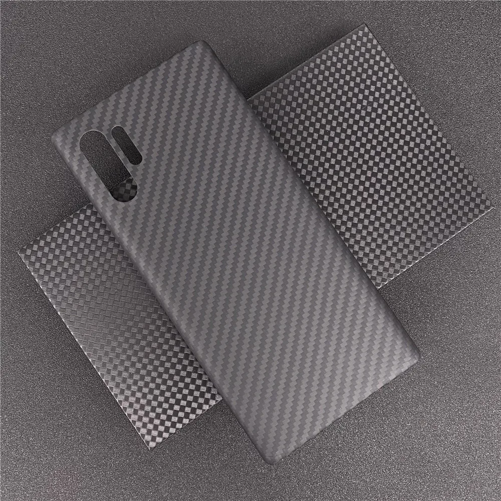 Real Carbon Fiber Lens Protection Phone Case for Samsung Galaxy Note 10 Plus Carbon Fiber Hard Cover Cases