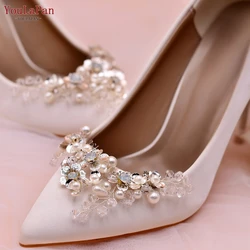 YouLaPan-hebilla de cristal para zapatos de mujer, Clips para zapatos, decoración nupcial, accesorios de moda, X22, 2 unidades por lote