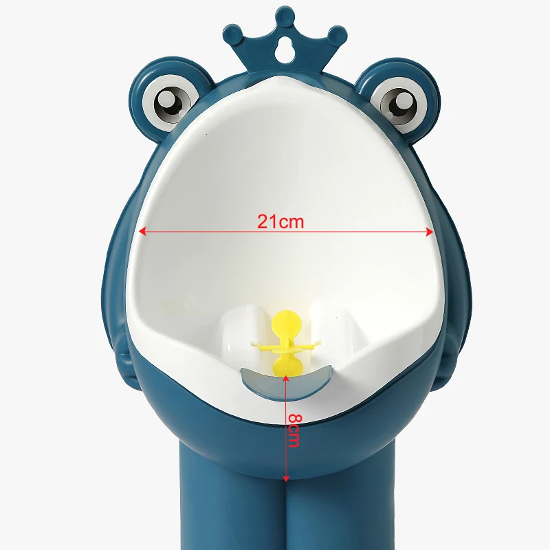 Orinatoio da toilette per bambini per bambini Cartone animato rana blu Ascensore a parete Orinatoio da toilette portatile facile da lavare Orinatoio da allenamento per WC