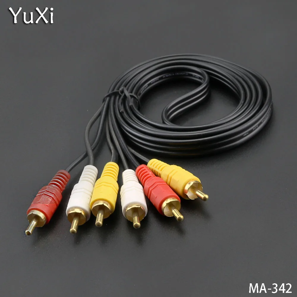 YuXi 3RCA maschio a 3 RCA maschio composito Audio Video AV cavo spina 3X RCA cavo Audio vendita al dettaglio e all'ingrosso 1.5M 3M 5M sostituire