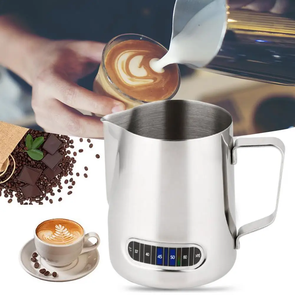 Đồng Hồ Thép Không Gỉ Chảo Ly Đựng Nước Không Gỉ Cho Pha Cà Phê Latte Art Máy Tạo Bọt Cafe Coffeeware Phụ Kiện