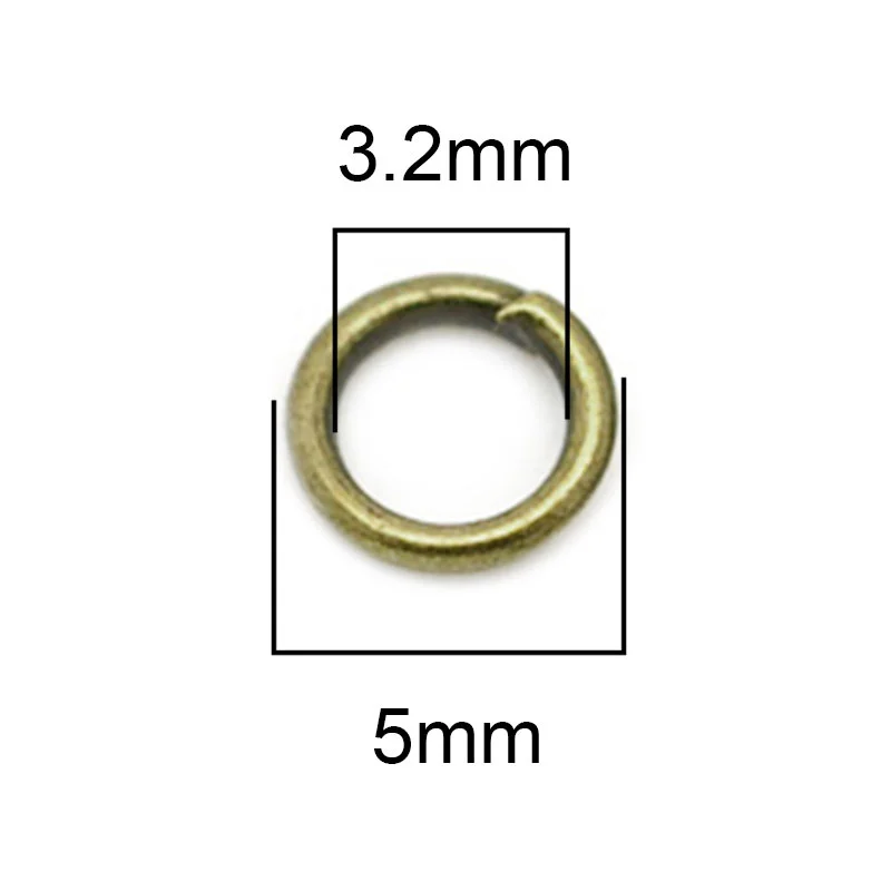 Doreen Box Lovely Antique Bronze Open Jump Rings 5mm(1/4