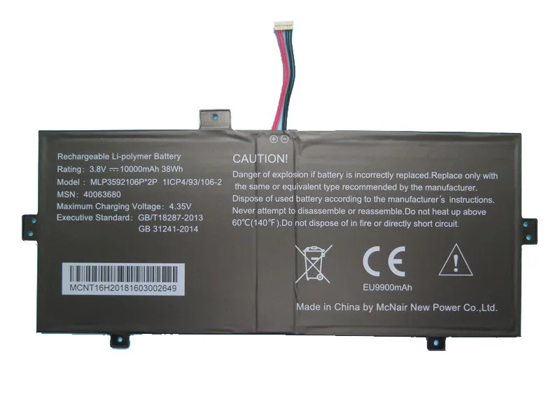 

Laptop Battery For MEDION E2227T E2227 T MD60713 MD60622 MD60798 MD60820 MD60712 MD60725 MD60724 MD60723 10000 mAh 38 Wh 3.8V