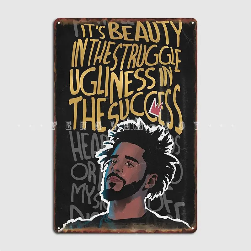 J. Cole Love Yourz Vintage Scratched Metal Plaque Poster Club Party Home Personalized Poster Tin Sign Poster