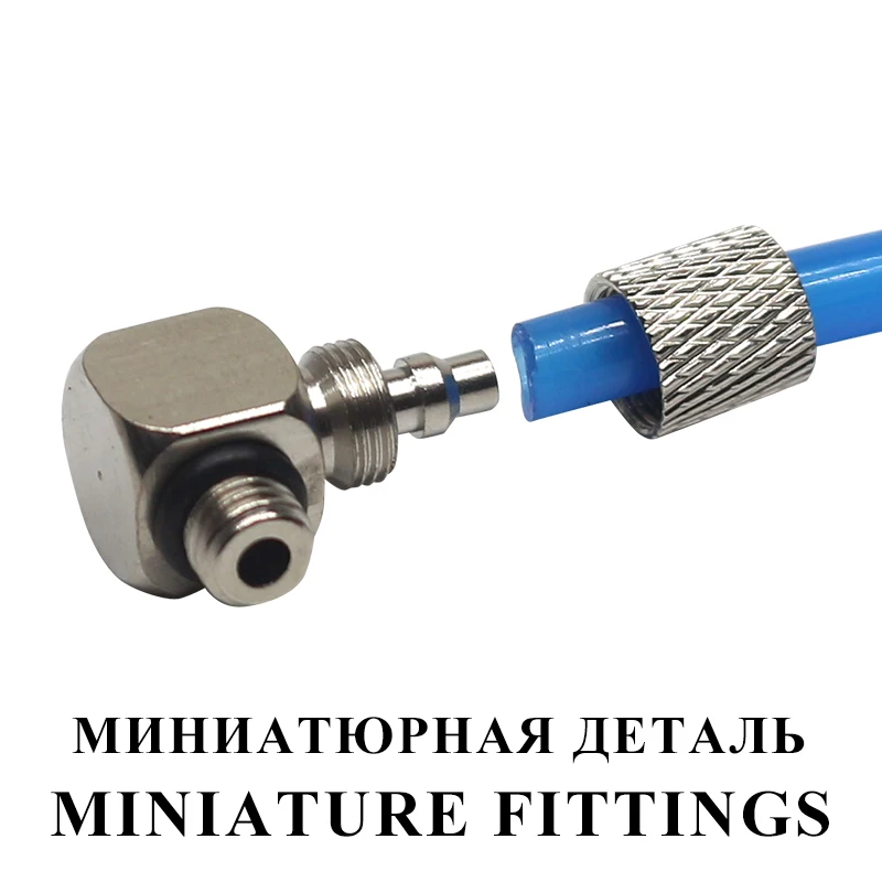 Miniature Fittings M-3H-4 M-4HL-4 Male Thread M3 M4 M5 M6 Tube 4 6mm Pneumatic Pipe Air Hose Quick Fitting Mini Connecto