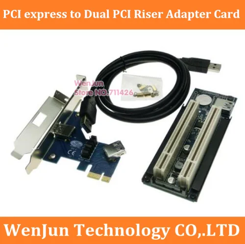 

PCI-Express to Dual PCI Expansion Adapter Card with USB 3.0 PCI-E to PCI Add on Cards Convertor