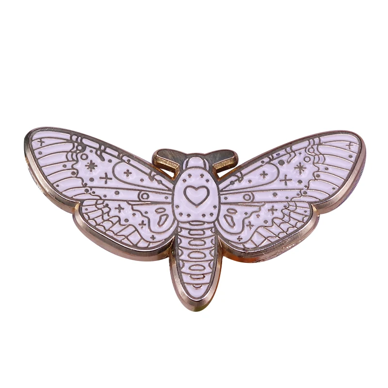 Moth Butterfly Enamel Pin The elusive heart moth flies by night and is attracted to your true love enamel pin