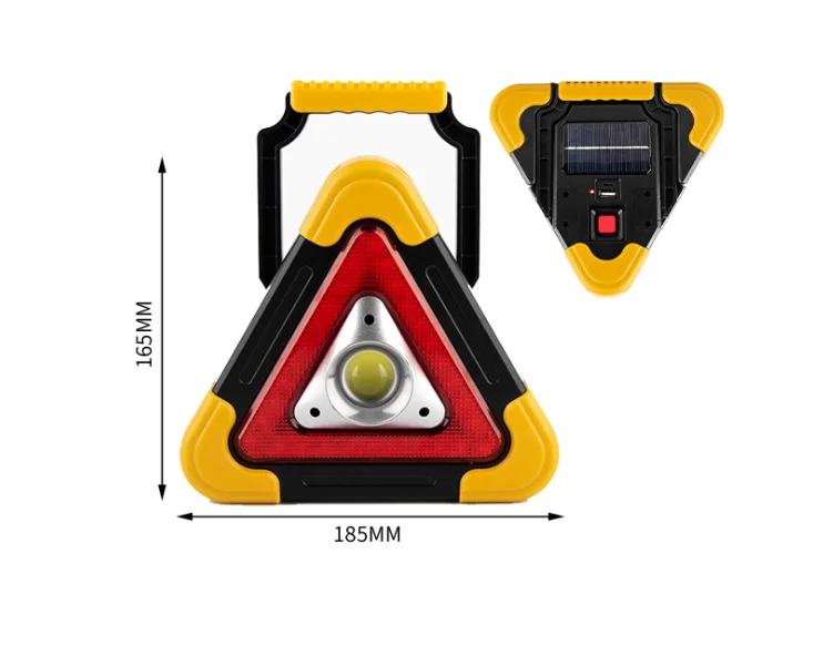 Triangle Warning Sign Triangle Car LED Work light Road Safety Emergency Breakdown Alarm lamp Portable Flashing light on hand