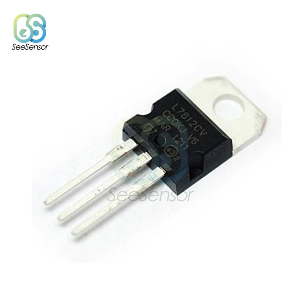 10Pcs/lot L7812CV TO-220 L7812 LM7812 7812 Positive-Voltage Regulators IC 12V 1.5A TO-220 Transistor