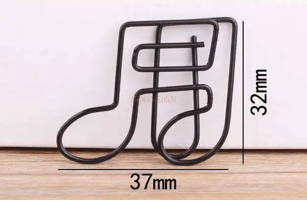 10pcs Black Note Music Paper Clip New Romantic Paper Clip Cartoon Paper Clip Shaped Paper Clip Musical Instrument