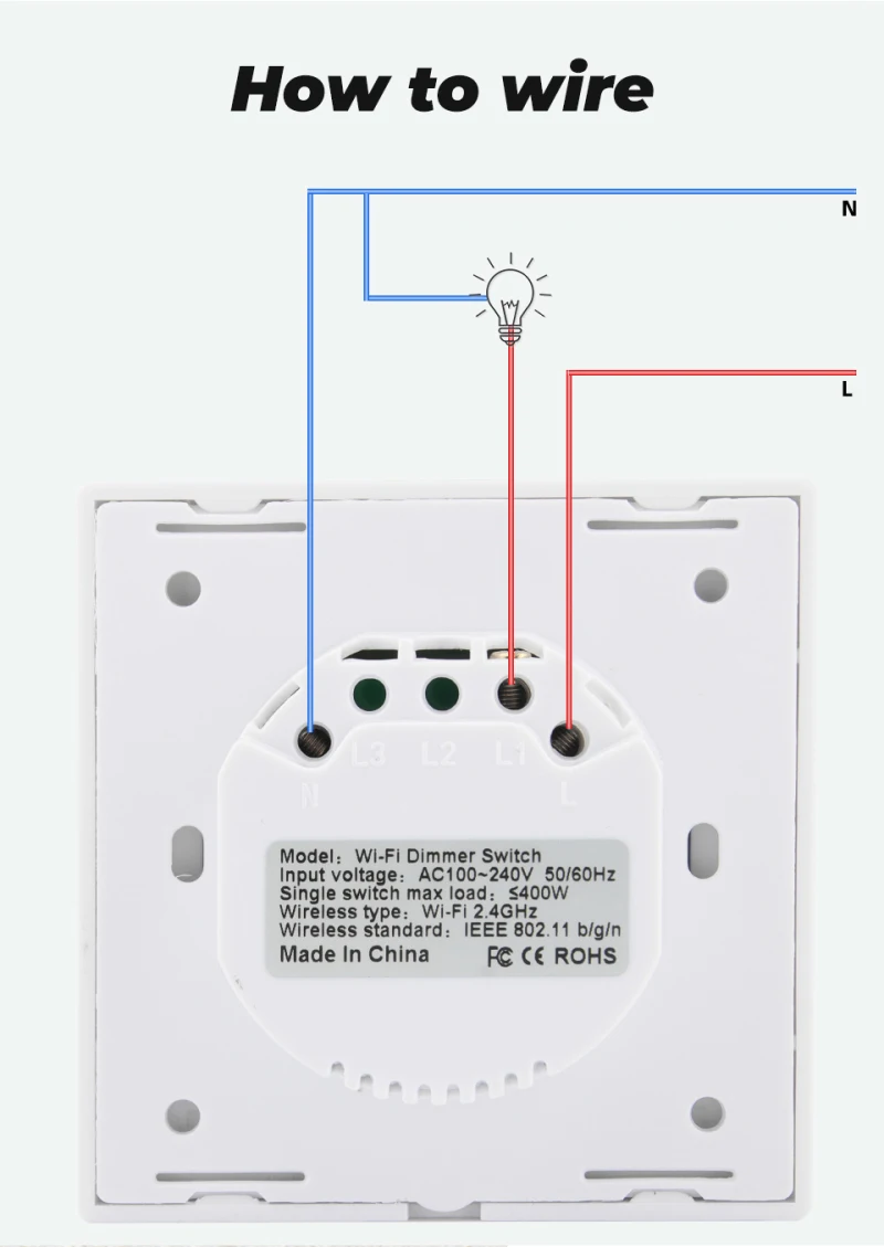 10A Tuya Smart Life WiFi Touch Dimmer Switch Light Led Backlight APP Wireless Timer Remote Control Work With Alexa Google Home