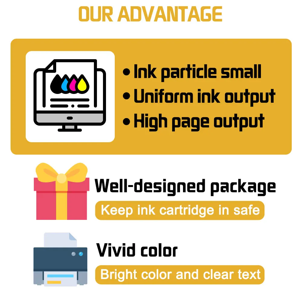 Printers Universal Refill Ink Kit For HP Epson Canon HP Cartridge Inkjet Kodak Ink For HP 305 303 301 302 304 Printer 104