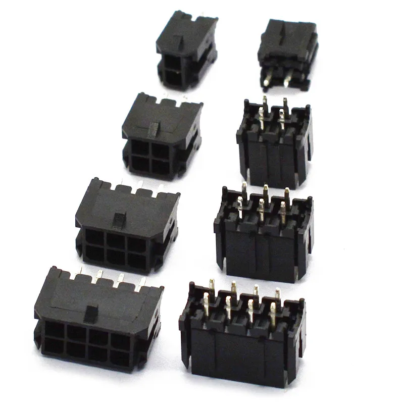 

10pcs 43045 Straight pin holder 43025 socket MX3.0mm pitch connector Double row in-line 2x2/ 3/4/5/6-8P