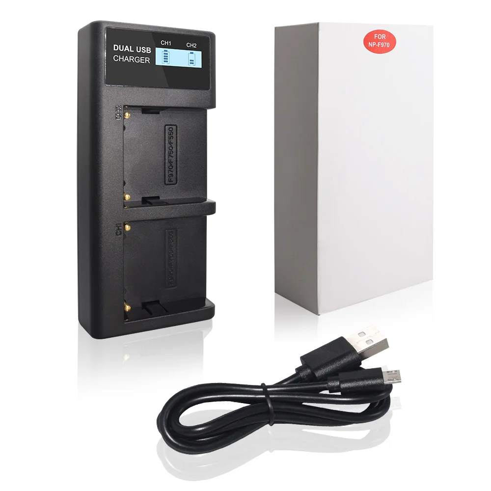 PALO NP-F960 NP-F970 NPF960 NPF970 LCD Pin Sạc Cho SONY F960 F970 F930 F950 F770 F570 CCD-SC55 NP-F550 NP-F770 NP-F750