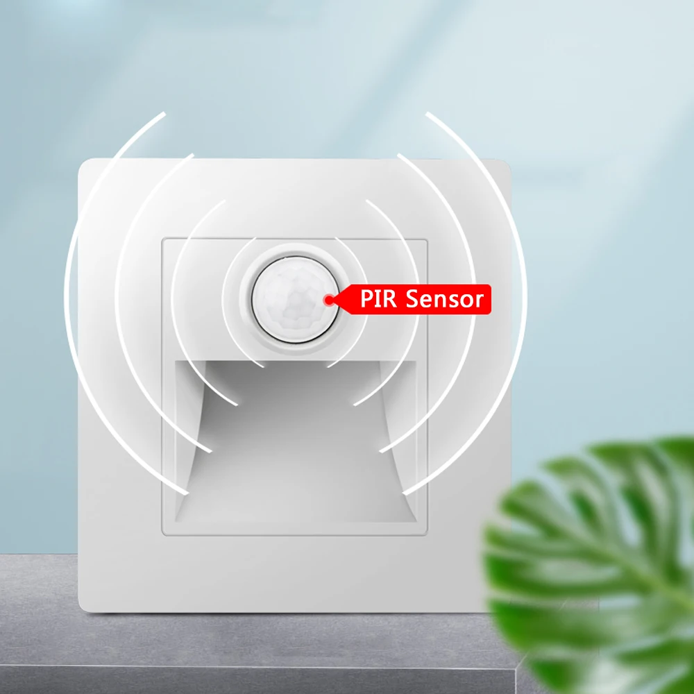 Lampada da parete con sensore SANDIY Luce per scale incorporata Luce notturna a led per scaletta Cucina Foyer Corridoio Soggiorno Coperta PIR Sconce