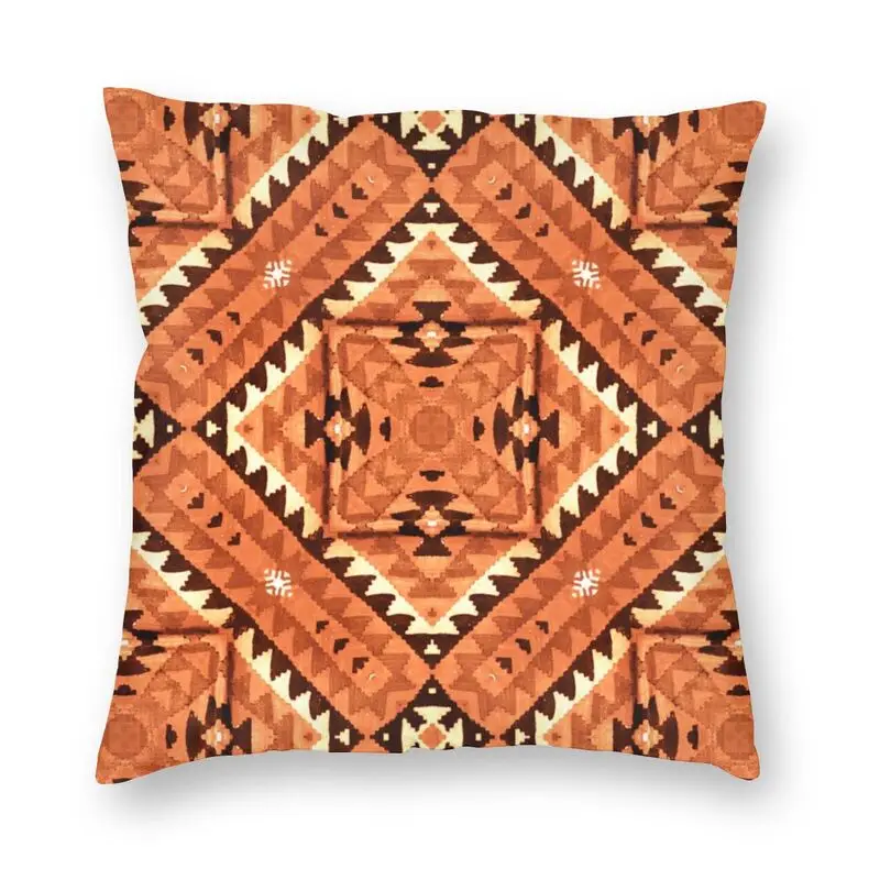 Red Kilim Rug Design Print Of Oriental Pillow Case Home Decor Bohemian Ancient Art Pattern Cushions Throw Pillow For Living Room