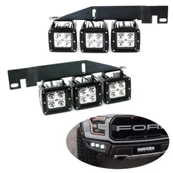 Car Front Bumper Led Fog Light With Mounting Bracket For Ford F150 SVT Raptor 2017 2018 2019 2020 F-150 Accessories