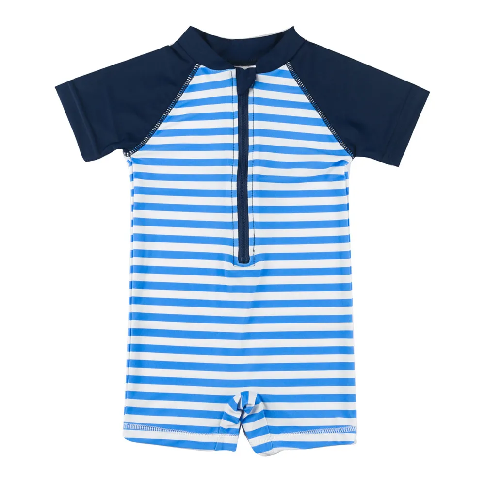 

Baby Boys' Swimwear Summer Swimming Suits One-Piece Striped Bathing Clothes Kids Beachwear Sun Protection Infant Swimsuit