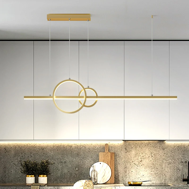 Modern Led Hanging Chandelier For Kitchen Dining Room Minimalist Design Suspension Pendant Lamp Table Home Decor Light Fixture
