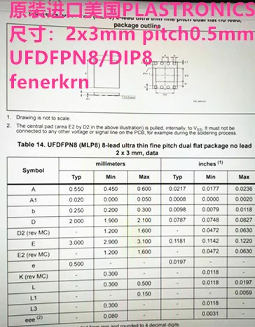 Gratis Schip UFDFPN8 MLP8 2*3 MM 0.5 MM IC Brandende zetel Adapter testen zetel Test Socket testbank op voorraad gratis verzending