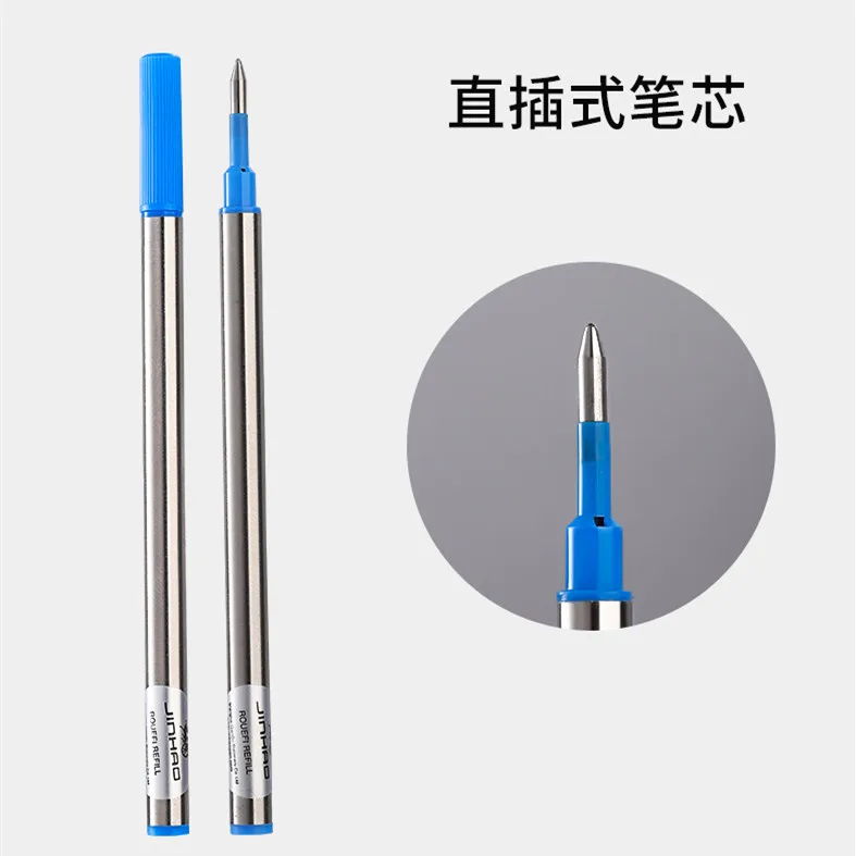 JINHAO-Stylo à bille de qualité supérieure, fournitures scolaires et de bureau, encre noire et bleue, pointe de 0.5 à 0.7mm