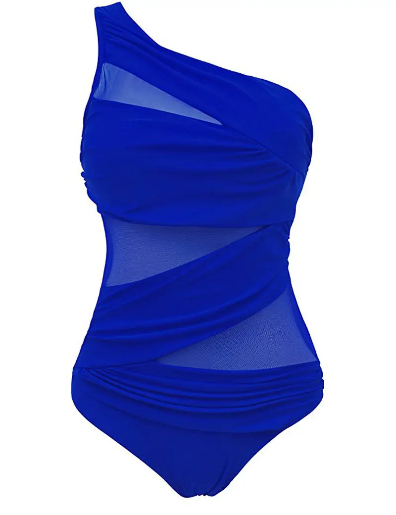 Plus Size Vrouwen Badpak Sexy Een Stuk Mesh Bikini Push-Up Badpak Badpak Badmode Zwemmen Strand Bikini