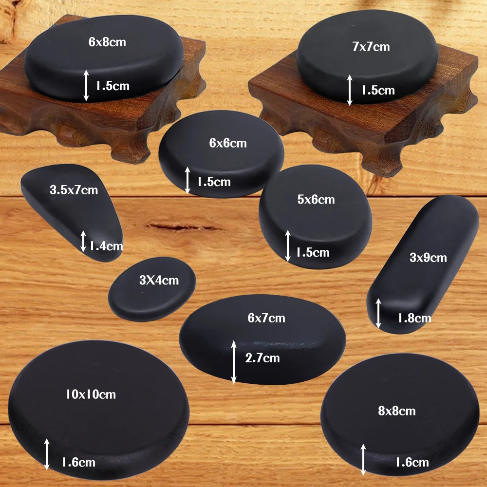 Tontin Hot Stone Massage Set Heater Relieve Stress SPA Solan Health Care Lava Basalt round massage tool Stones CE RoSH