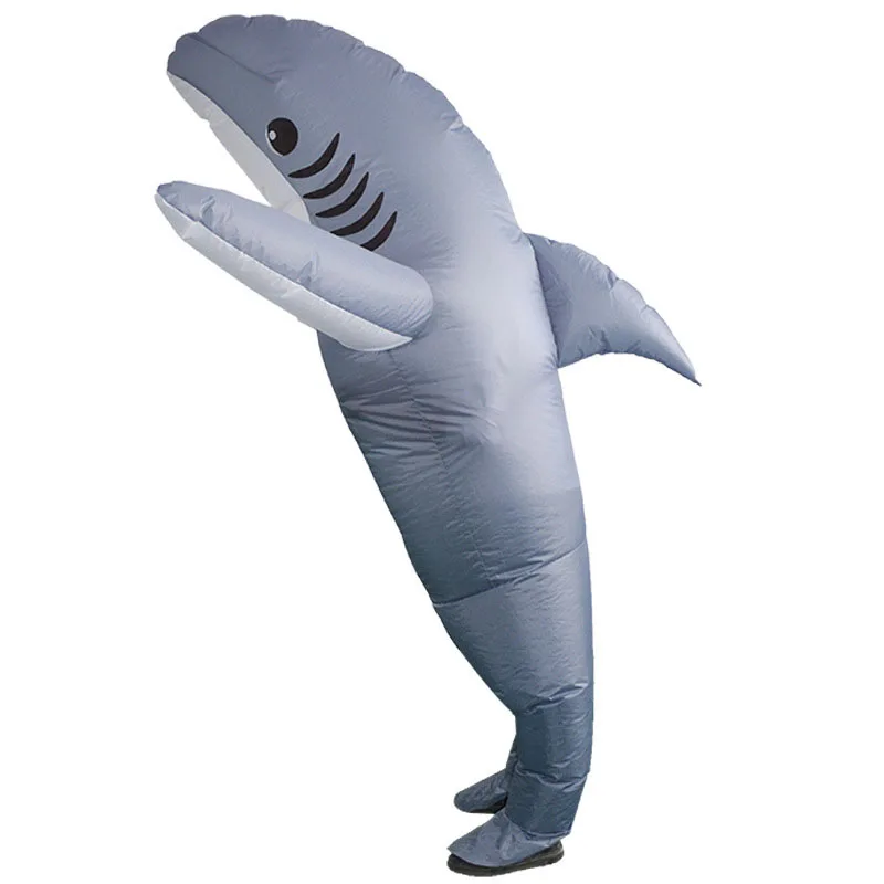 Dolphin Inflatable เครื่องแต่งกายตลกการ์ตูนตุ๊กตาสัตว์ตุ๊กตา Props ฮาโลวีนการ์ตูนสำหรับผู้ใหญ่ชายหญิง