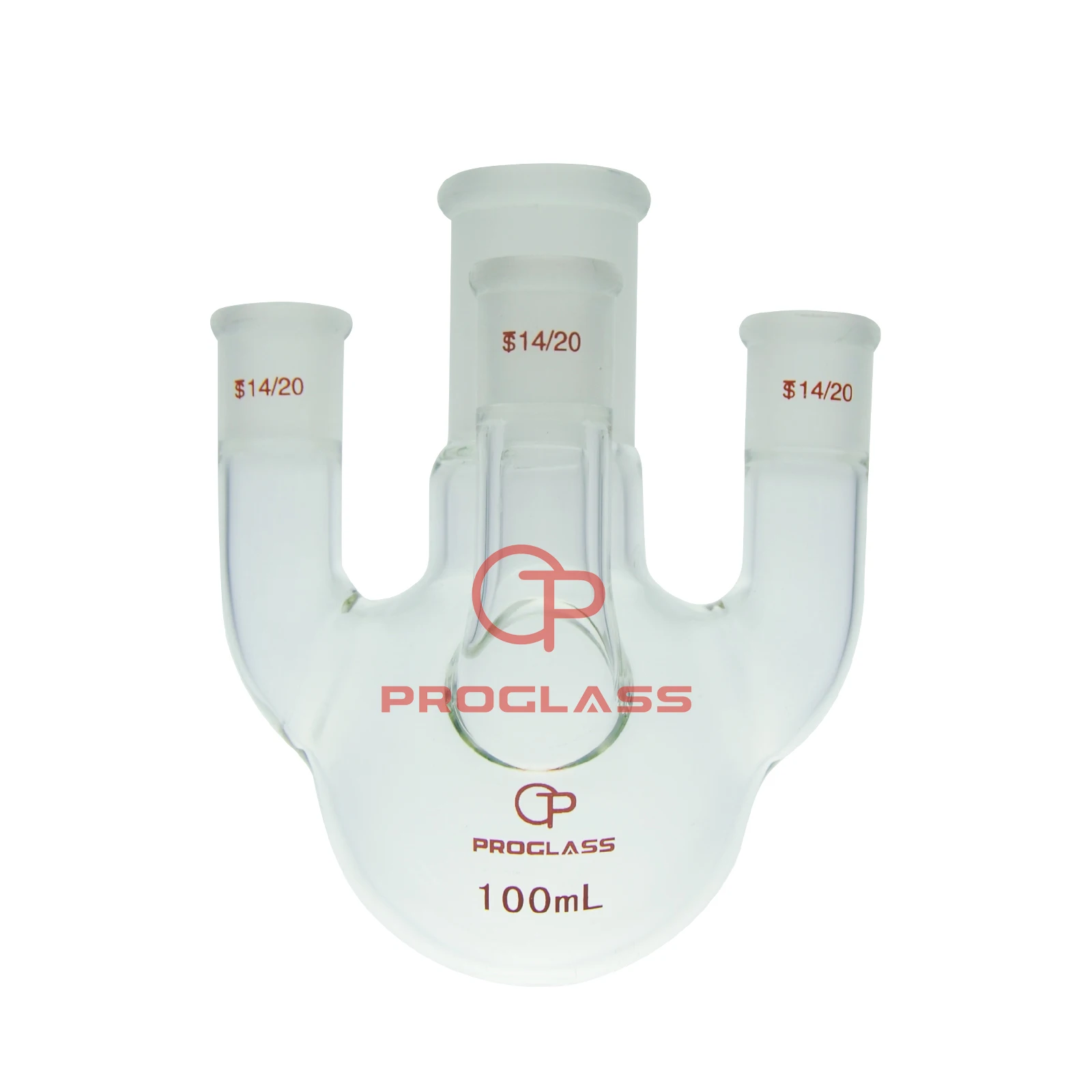 

Straight 4 Necks Round Bottom Flask 100mL,Center Joint 24/40,Sides Joint 14/20