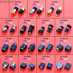 1PCS PJ-392 A 3640 399 341 342M 301 376 324 325 3.5mm Stereo Female Socket Jack W/ Screw 3.5 Audio Video Headphone Connector