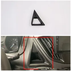 Carbon Fiber ABS Car Front Dashboard Triangle warning light switchCover Trim Fit For Ford Transit 2017  Ford Tourneo Custom 2016