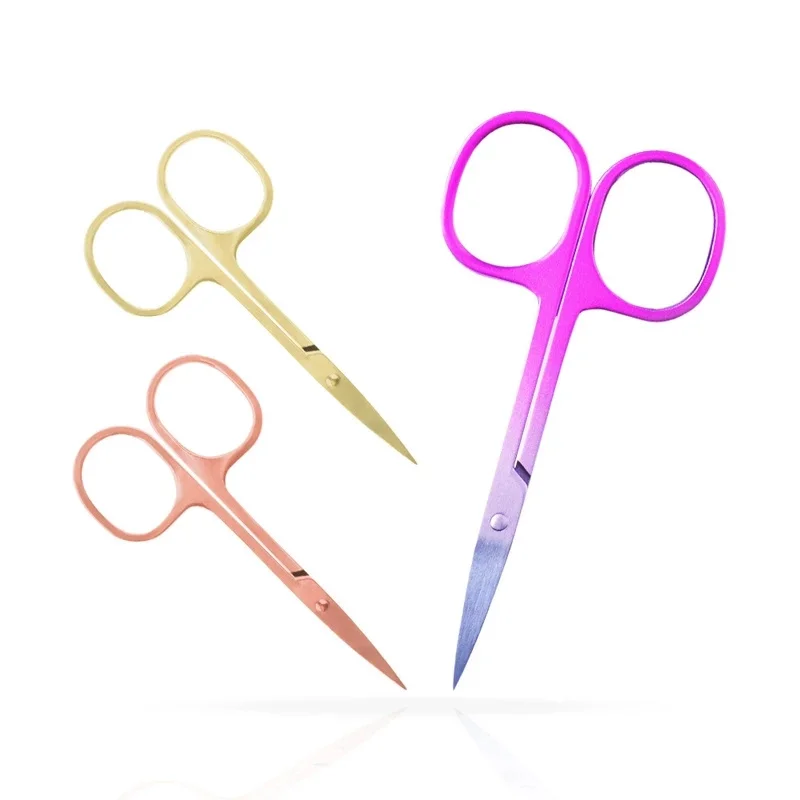 

Durable Stainless Steel Nail Tools Eyebrow Nose Hair Scissors Cut Manicure Facial Trimming Tweezer Makeup Beauty Tattoo Supply