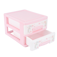 Plastic Pp Wear Resistance Compact Lightweight Two Layer Storage Box Drawer Type ganizer Storage Container Makeup Tray