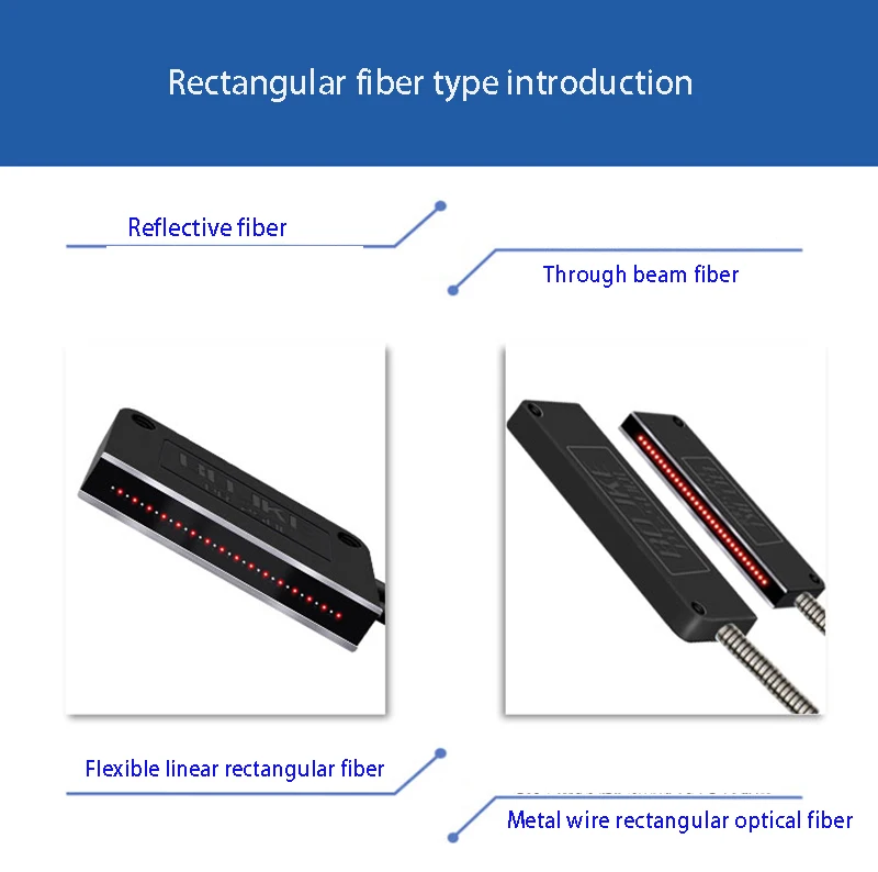 Matrix fiber sensor area rectangular grating light curtain reflection PR PT25 30 35 40 50 70 100QL