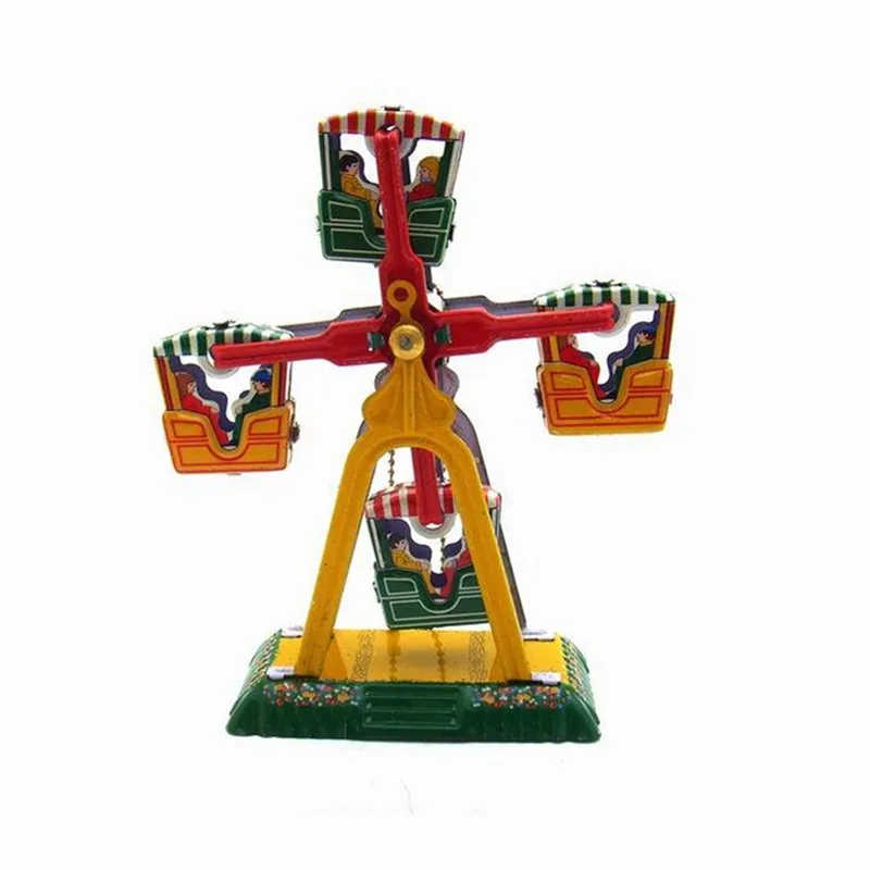 Classic Vintage Clockwork Windmill Pendant Children Kids Adult Collectible Funny Ferris Wheel Tin Wind Up Toys