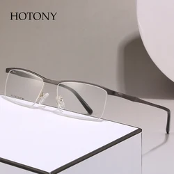 New Arrival Alloy Glasses Frame Semi Rimless Eyeglasses with Prescription Eyewear Optical Frame Spectacles for Business Style