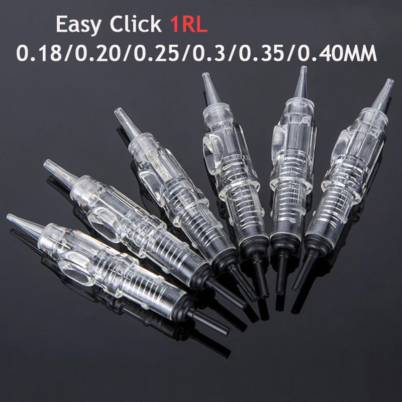 Microblading Agulha Easy Click Tattoo Needles Permanent Makeup Eyebrow Lip Cartridge Needle 1R/3R/5/7R For 600D-G Tattoo Machine