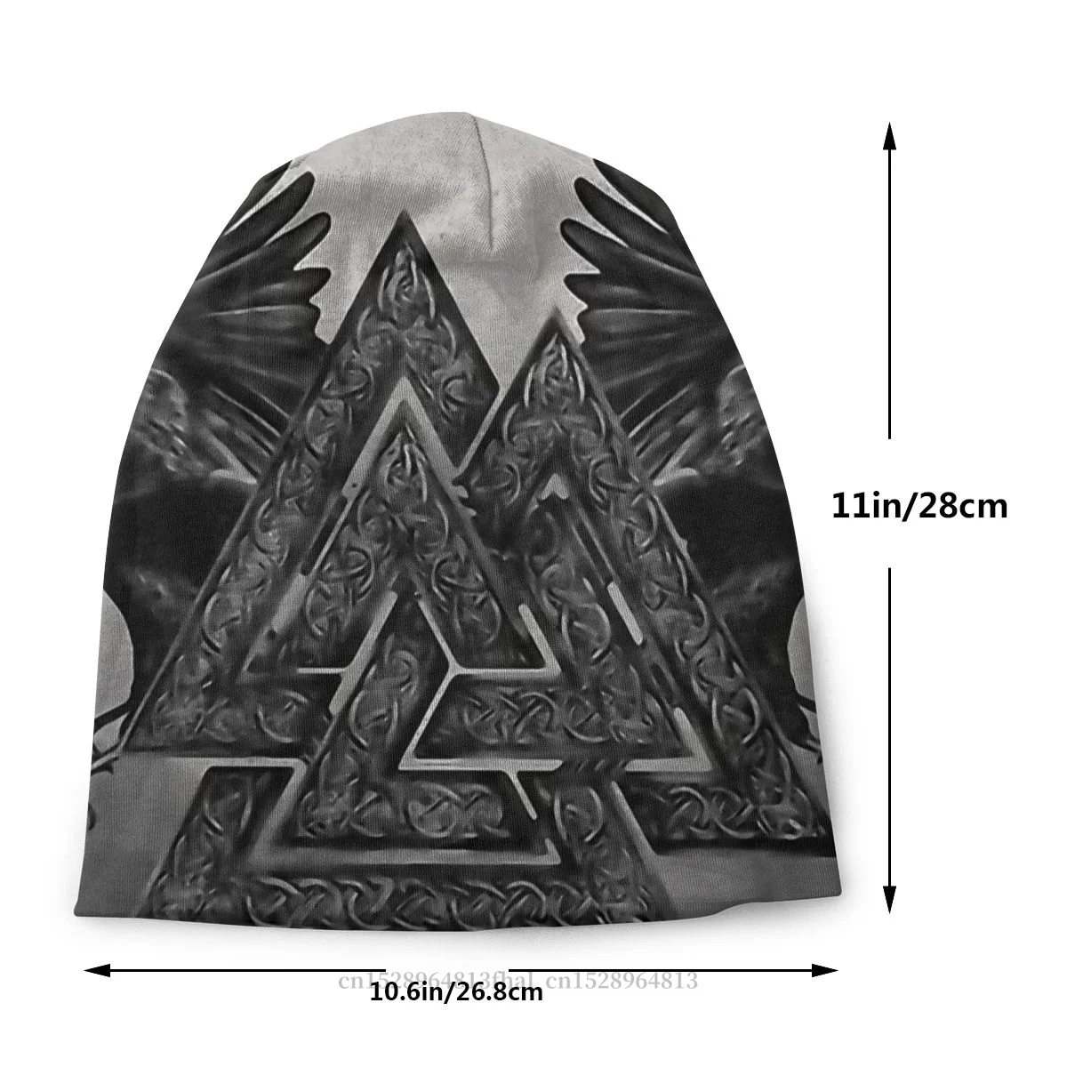 Valknut Symbol And Ravens Bonnet Homme Outdoor Knitting Hat Skullies Beanies Caps For Men Women Style Cotton Hats