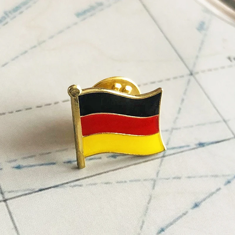 Germany  National Flag Embroidery Patches Badge Shield And Square Shape Pin One Set On The Cloth Armband   Backpack  Decoration