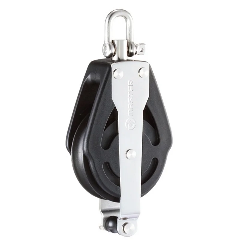 

Marine Boat Sailboat Dinghy 76mm 3 Inch Deluxe Single Swivel Shackle Heavy-Duty Becket Block Small Boat Block Master SPB-7602F