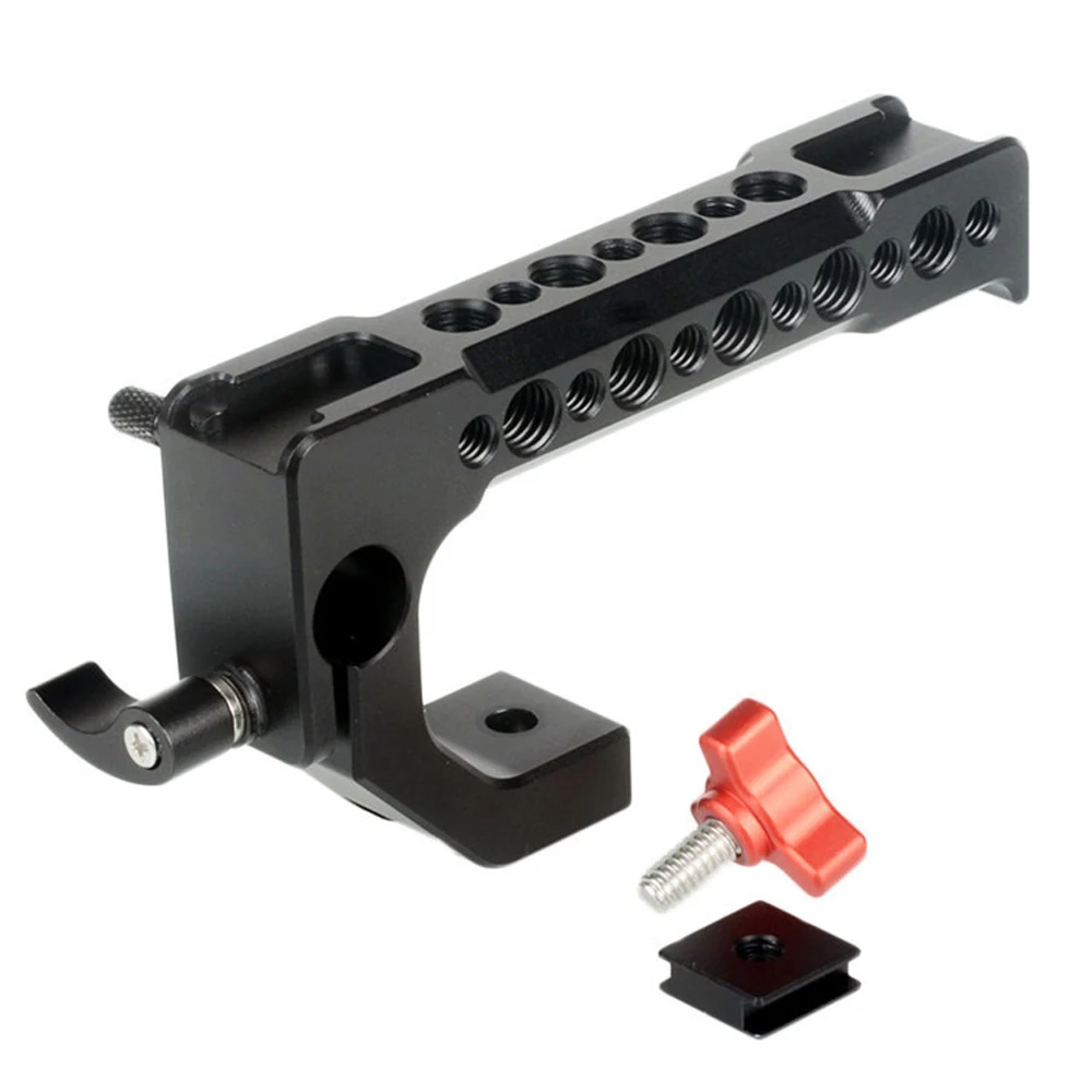 JINTU Universal Kamera Käfig Verlängerung Griff Kamera Griff Grip mit Schlüssel Doppel Kalten Schuh für Flash-LED-Licht Mikrofon