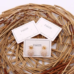 200pcs Studs Earring Cards Fashion Jewelry Packaging Hang Tag Holder 3x4.5cm Recyclable Cardboard Customized Earrings Price Tags