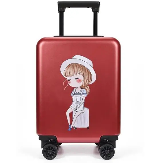 20 Inch hand luggage suitcase kids suitcase Children carry on Rolling luggage suitcase for travel Wheeled baggage trolley bags
