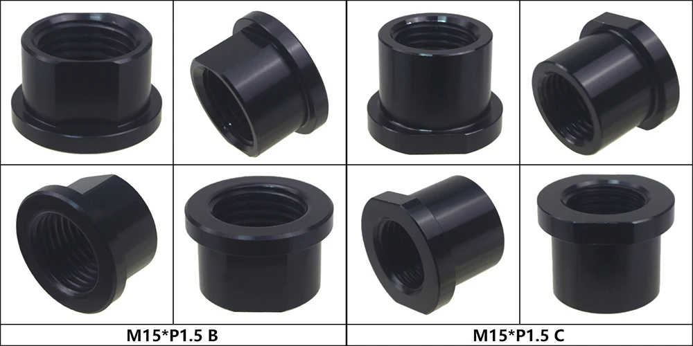 HEPPE MTB Rennrad Steckachse Mutter M12 M14 M15 Gewinde Achsmuttern Fahrradnabenrohr Welle Spießkappe für P1.0/1.25/1.5/1.75mm Thru Alxe – Detail 27