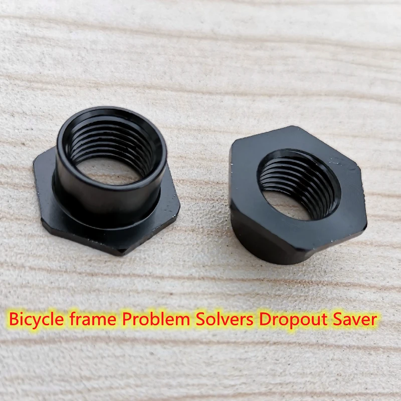 1pc CNC Bicycle PARTS gear Dropout Saver Insert Nut Problem Solver Replace Stripped Threads carbon frame bike Frame saver Solver