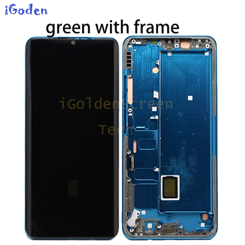 AMOLED For Xiaomi MI Note 10 note10 Pro Display With Frame Touch Panel Screen Digitizer For Xiaomi note10 cc9 pro lcd Pantalla